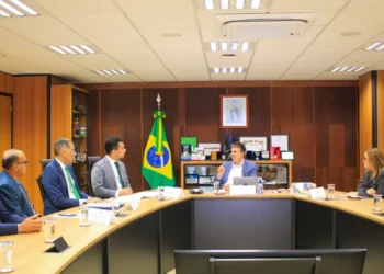 Titular da Seduc, Hercules Jackson, em reunião no Ministério da Educação - Foto: Samara Cruz/Governo do Tocantins