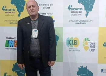 Presidente da FMA, Isac Braz da Cunha, fez a apresentação do Programa Clima 360º em evento que reúne prefeituras de toda região amazônica – Foto Divulgação