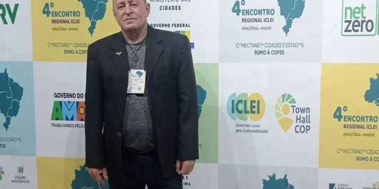 Presidente da FMA, Isac Braz da Cunha, fez a apresentação do Programa Clima 360º em evento que reúne prefeituras de toda região amazônica – Foto Divulgação