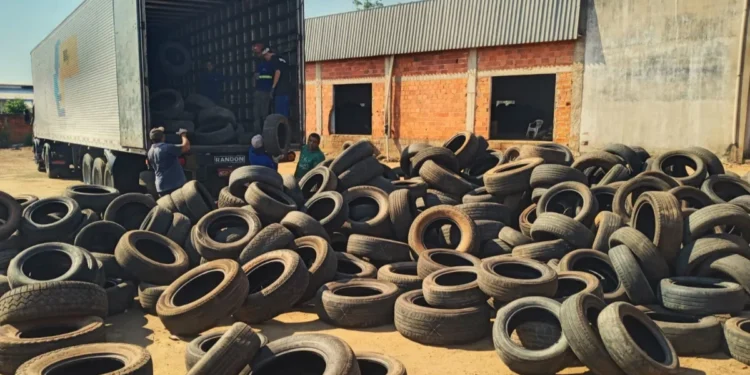 Situado no setor industrial, na região sul de Palmas, o Ecoponto é o local destinado ao recebimento de pneus inservíveis – Foto Divulgação
