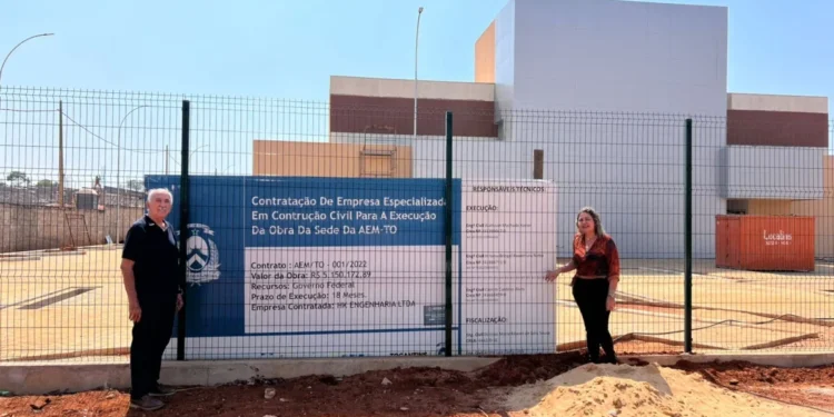 Gestores do órgão visitaram o canteiro de obras para acompanhar a execução do projeto - Foto: Brenda Ramos / Governo do Tocantins