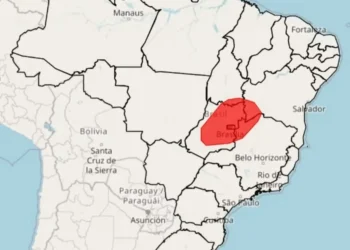 Alerta vermelho do Inmet para baixa umidade — Foto: Inmet