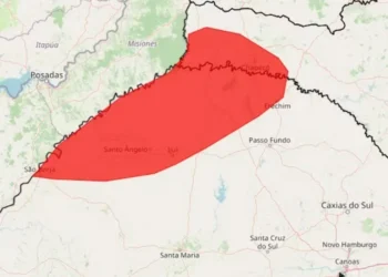 Sistema deve vir acompanhado de ventania e granizo — Foto: Inmet