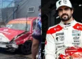 Caio Castro sofre acidente de carro durante treino de corrida