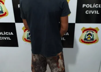 Homem preso pela Polícia Civil é apontado como autor de homicídio em bar de Guaraí - Foto: DICOM SSP TO