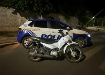 Motocicleta recuperada. - Foto: Ascom 3º BPM