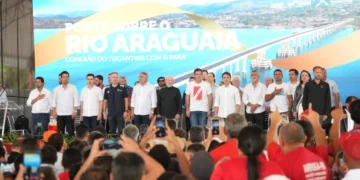 Inauguração da nova ponte entre Xambioá (TO) e São Geraldo do Araguaia (PA) ocorreu nesta terça, 18. Créditos da imagem: Lwann Araújo/Dicom Aleto