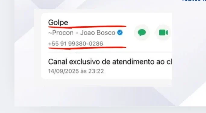 Os golpistas entram em contato pelo WhatsApp e se identificam como "João Bosco, representante do Procon Tocantins", pedindo dados pessoais, informações bancárias e até transferências de dinheiro com a falsa promessa de resolver reclamações ou pendências.