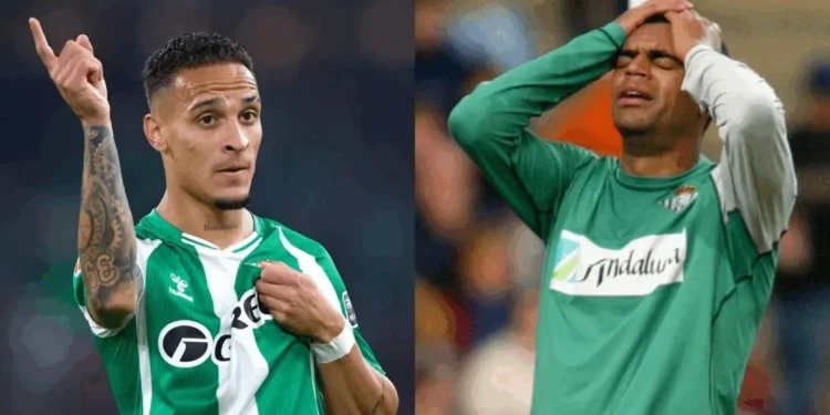 Antony alcança marca de Denílson no Real Betis com 161 jogos a menos