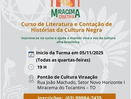 Pontão de Cultura Viração abre inscrições para o curso de Literatura e Contação de Histórias da Cultura Negra