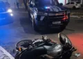 Motociclista bateu em viatura da Guarda Metropolitana de Palmas — Foto: Guarda Metropolitana/Divulgação
