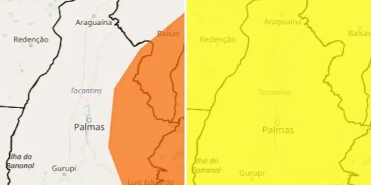 Alertas cobrem o Tocantins até este sábado (22) — Foto: Divulgação/Inmet