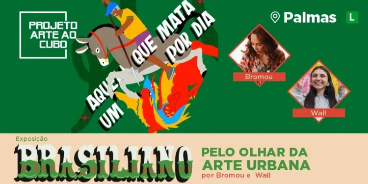 Projeto Arte ao Cubo do Sesc recebe exposição gratuita “Brasiliano pelo Olhar da Arte Urbana” em Palmas