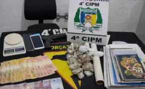 Os autores e todo o material apreendido foram conduzidos à Central de Flagrantes de Paraíso do Tocantins. - Foto: Ascom 4ª CIPM