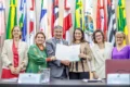 Polyanna Siqueira Campos ao lado do ministro Wellington Dias, da ministra Márcia Lopes e de outras representantes do governo federal – Foto Roberta Aline MDS