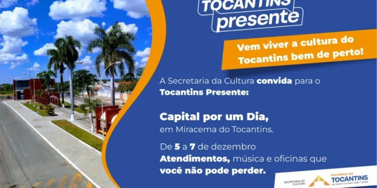 Programação será realizada em Miracema, no "Capital por um Dia" -  Foto: Prefeitura de Miracema