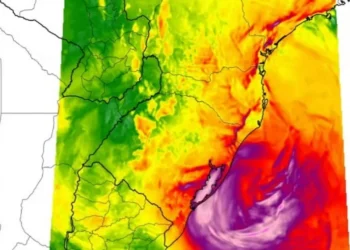 Ciclone atinge o Sul do país e causa chuvas fortes — Foto: MetSul