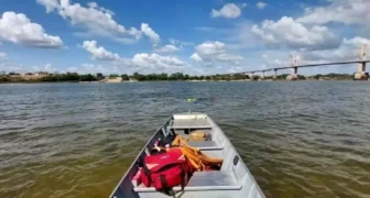 Trecho do Rio Tocantins no município de São Miguel (TO) — Foto: Divulgação/Bombeiros