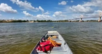 Trecho do Rio Tocantins no município de São Miguel (TO) — Foto: Divulgação/Bombeiros