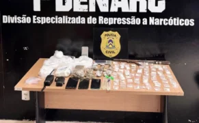 Ação resultou na apreensão de dezenas de porções de drogas em Palmas - Foto: DICOM SSP TO