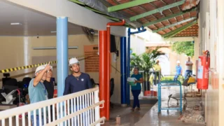 Engenheiros do Município acompanham os trabalhos de análise e o diagnóstico para a resolução do problema – Foto Regiane Alves