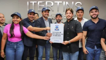 Governador Wanderlei Barbosa participa da entrega dos novos equipamentos GNSS e do lançamento da regularização fundiária digital; Foto: Antonio Gonçalves/Governo do Tocantins