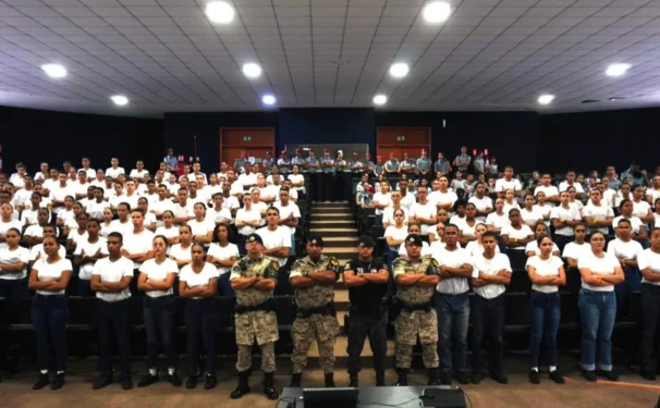 A palestra foi direcionada a um público de aproximadamente 350 alunos e servidores da instituição - Foto: Ascom 1º BPM