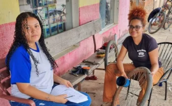 Estudante realiza pesquisa de campo para o projeto - Foto: Divulgação/Seduc/Governo do Tocantins