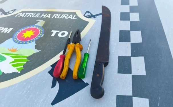 Objetos apreendidos - Foto: Ascom PMTO