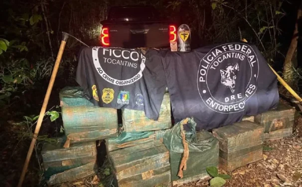 O entorpecente foi encontrado escondido na zona rural do município de Dueré. - Foto: Ascom PF-TO