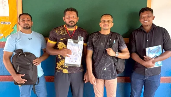 Equipe de professores comprometidos no processo de transformação da escola. Foto: divulgação/Seduc/Governo do Tocantins