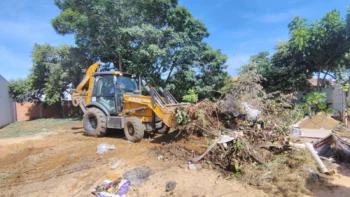 Retirada de entulho e remoção de terra em área verde - Foto Divulgação