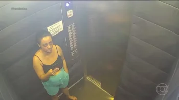 Vídeos feitos por corretora foram fundamentais para a solução do caso e prisão de síndico, diz polícia — Foto: Fantástico/ Reprodução