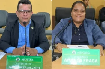 Vereadores Paulinho Cavalcante e Amanda Fraga. Foto: DJ Leo