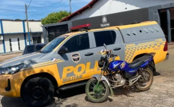 Motocicleta recuperada pelo BPMRED - Foto: Ascom PMTO