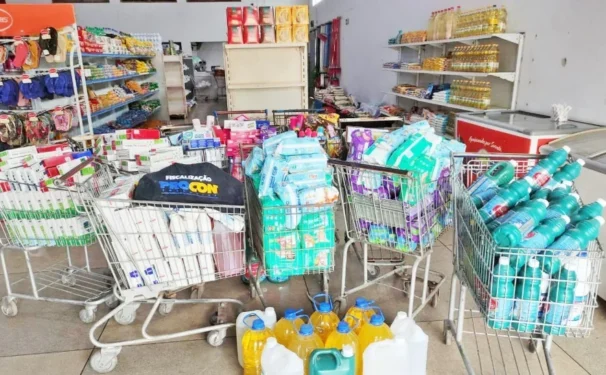 Produtos apreendidos pelo Procon (Foto: Divulgação)