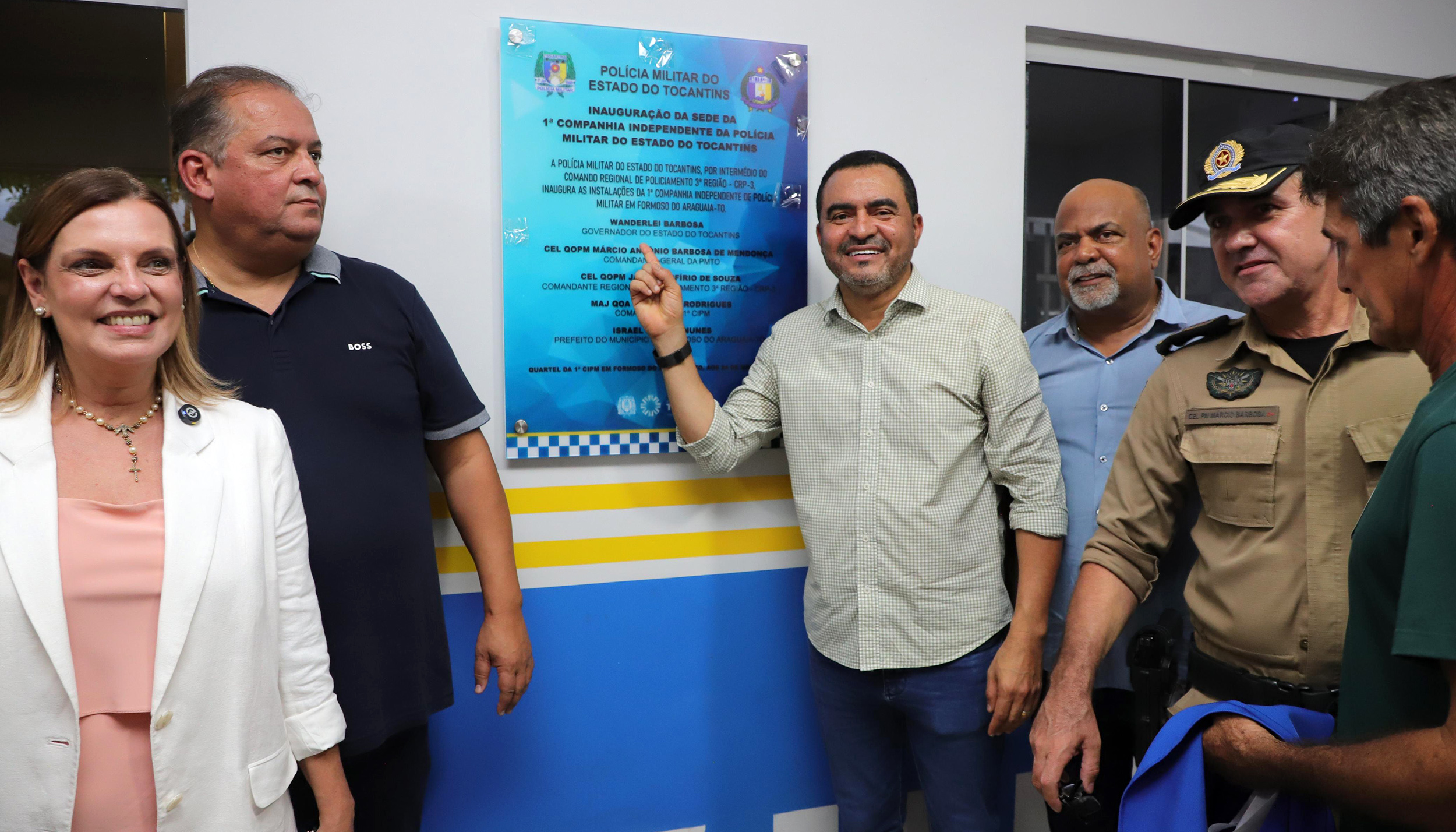 Governador Wanderlei Barbosa inaugura a sede da 1ª Companhia Independente de Polícia Militar em Formoso do Araguaia, reforçando a segurança pública na região sul do estado. (Foto: Adilvan Nogueira/Governo do Tocantins)