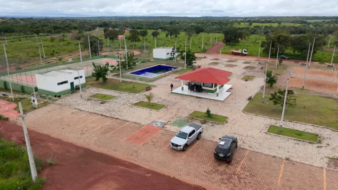 Complexo Poliesportivo Municipal Paulo Venicio Caixeta, em Palmeiras do Tocantins, recebeu investimento de R$ 2,02 milhões do Governo do Tocantins - Crédito: Manuel Albuquerque/Governo do Tocantins