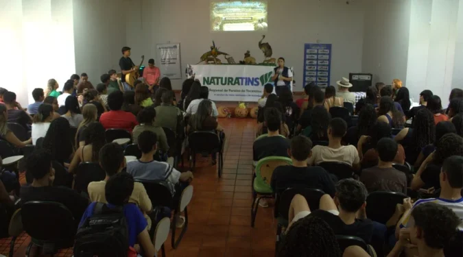 Saberes do Cantão é uma parceria entre o Naturatins e a Escola Estadual Trajano de Almeida, que visa fortalecer o diálogo entre educação e conservação ambiental - Foto: Naturatins/Governo do Tocantins