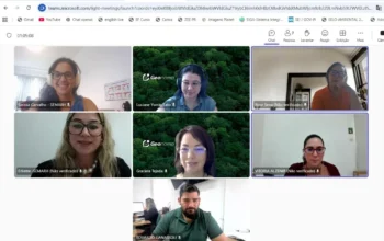 Reunião online que contou com a equipe da diretoria da Semarh de Palmas e de Piaui serviu para troca de experiência.Divulgação Semarh/Governo do Tocantins