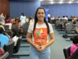 Técnica Juliana Moreira explicou que tudo que foi passado durante os primeiros dias da capacitação foi colocado em prática na Oficina. Foto – Luciano Dourado/Governo do Tocantins;