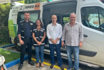 Eliel Gama, presidente do INMEQ e Denner Martins, presidente da AEM em agenda de visita técnica aos laboratórios do INMEQ