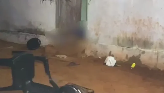 Vítima foi alvejada e morreu no local — Foto: Divulgação