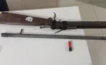 Espingarda artesanal calibre .28, acompanhada de um cartucho do mesmo calibre foram apreendidos - Foto: Ascom PMTO