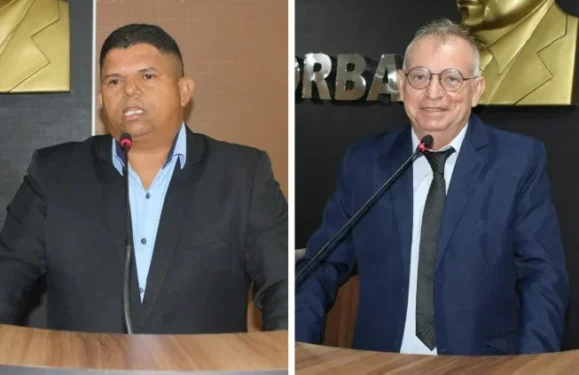 Vereadores Ghisley Martins e Branquinho. Foto: DJ Leo