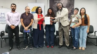 Cavalari, Velozo, Maria Fabiana, Maria Santana, Silva, Mônica e Lara Cristina (E p/ D) - Foto: Samuel Lima/Sucom-UFT