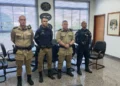 Comandante-Geral recebeu, nesta segunda-feira, 13, dois militares que concluíram o curso - Foto: Ascom PMTO