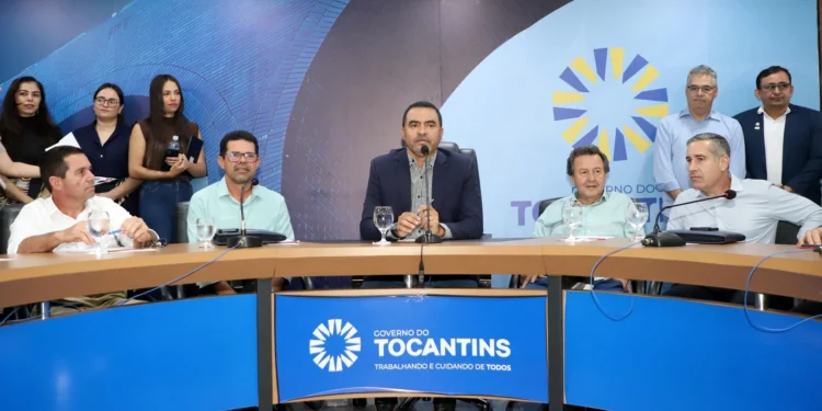 Governador Wanderlei Barbosa se reúne com empresários do setor agro para alinhar realização da Agrotins 2026. Crédito: Márcio Vieira/Governo do Tocantins