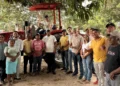 Entrega de trator agrícola para a comunidade do P.A Natal, em Araguatins. - Créditos da imagem: Ronaldo Cândido/Ascom A.C