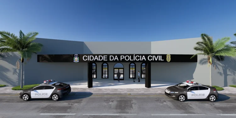 Projeto da fachada da Cidade da Polícia Civil em Gurupi - Reprodução